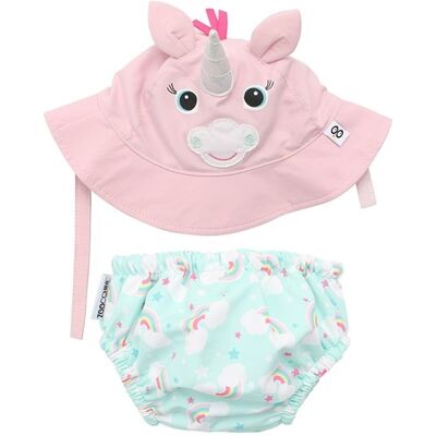 Zoocchini Pieluszka Kąpielowa Z Czapką Jednorożec M Zoocchini Pieluszka Kąpielowa Z Czapką Jednorożec M