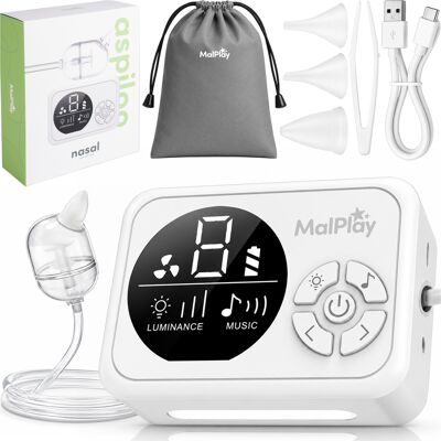 MalPlay Aspirator Do Nosa Elektryczny Dla Dzieci Niemowląt Katarek Na Akumulator MalPlay Aspirator Do Nosa Elektryczny Dla Dzieci Niemowląt Katarek Na Akumulator