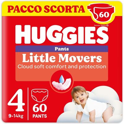 Huggies Little Movers Pieluchy Majtki Rozmiar 4 (9-14 Kg) Ultra Chłonne Huggies Little Movers Pieluchy Majtki Rozmiar 4 (9-14 Kg) Ultra Chłonne