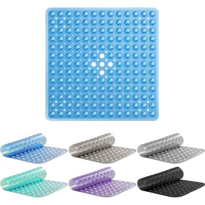 Inny producent Mata Prysznicowa Antypoślizgowa Pvc 53x53 Cm Przezroczysta Niebieska Inny producent Mata Prysznicowa Antypoślizgowa Pvc 53x53 Cm Przezroczysta Niebieska