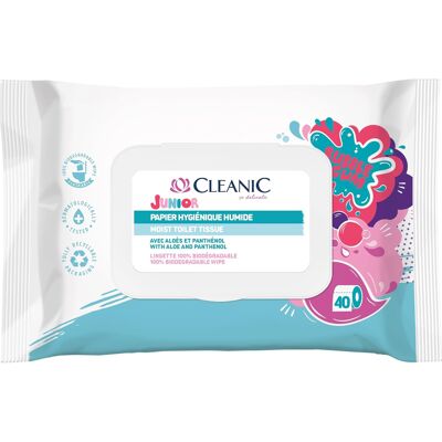 Nawilżany Papier Toaletowy Cleanic Junior 40 Sztuk Dla Dzieci Nawilżany Papier Toaletowy Cleanic Junior 40 Sztuk Dla Dzieci