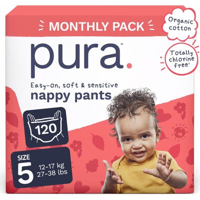 Pieluchomajtki Pura Eco Rozmiar 5 (12-17 Kg) 120 Szt. Hipoalergiczne Pieluchomajtki Pura Eco Rozmiar 5 (12-17 Kg) 120 Szt. Hipoalergiczne
