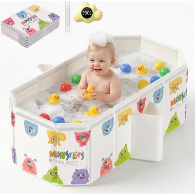 Inny producent Składana Dla Niemowląt Z Termometrem Zielona 78x45x30 Cm Inny producent Składana Dla Niemowląt Z Termometrem Zielona 78x45x30 Cm