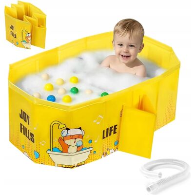 nieznany producent Składana Wanna Dla Dzieci Niemowląt Przenośna Z Odpływem 75 Cm nieznany producent Składana Wanna Dla Dzieci Niemowląt Przenośna Z Odpływem 75 Cm