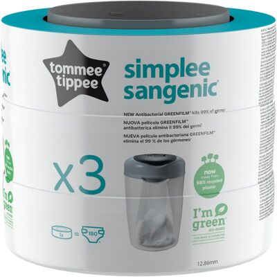 Tommee Tippee Wkład Uzupełniający Do Kosza Simplee Sangenic 3 Szt Tommee Tippee Wkład Uzupełniający Do Kosza Simplee Sangenic 3 Szt