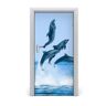 Fototapeta samoprzylepna na drzwi skaczące delfiny, Tulup