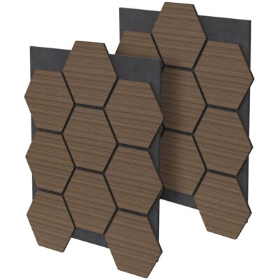 ML-DESIGN 2 Panele Akustyczne Szesciokatne, 66,5X81,1X2,1 Cm, Brazowe, Pochlaniacz Dzwieku, Izolacja Akustyczna Sufitów Drzwi Sciennych Dekoracji Gier, Biur, .. ML-DESIGN 2 Panele Akustyczne Szesciokatne, 66,5X81,1X2,1 Cm, Brazowe, Pochlaniacz Dzwieku, Izolacja Akustyczna Sufitów Drzwi Sciennych Dekoracji Gier, Biur, ..