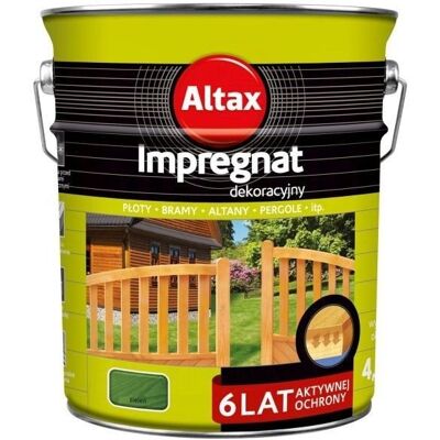 ALTAX IMPREGNAT DEKORACYJNY 4,5L ZIELEŃ ALTAX IMPREGNAT DEKORACYJNY 4,5L ZIELEŃ