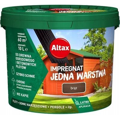 ALTAX IMPREGNAT DO DREWNA OGRODOWY 9L BRĄZ ALTAX IMPREGNAT DO DREWNA OGRODOWY 9L BRĄZ
