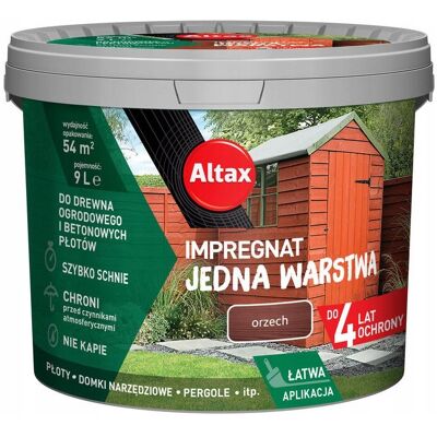 ALTAX IMPREGNAT DO DREWNA OGRODOWY 9L ORZECH ALTAX IMPREGNAT DO DREWNA OGRODOWY 9L ORZECH