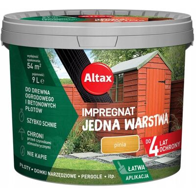 ALTAX IMPREGNAT DO DREWNA OGRODOWY 9L PINIA ALTAX IMPREGNAT DO DREWNA OGRODOWY 9L PINIA