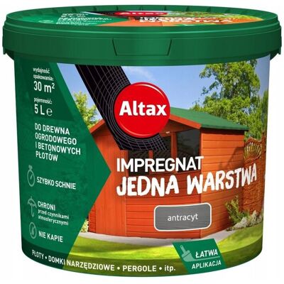 ALTAX IMPREGNAT DREWNO JEDNA WARSTWA 9L ANTRACYT ALTAX IMPREGNAT DREWNO JEDNA WARSTWA 9L ANTRACYT