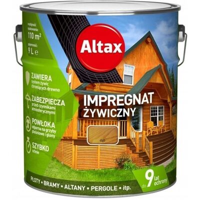 ALTAX IMPREGNAT ŻYWICZNY 9L DĄB ALTAX IMPREGNAT ŻYWICZNY 9L DĄB