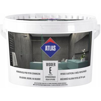 ATLAS WODER E SZYBKOSCHNĄCA FOLIA W PŁYNIE HYDROIZOLACJA DO ŁAZIENEK 15KG ATLAS WODER E SZYBKOSCHNĄCA FOLIA W PŁYNIE HYDROIZOLACJA DO ŁAZIENEK 15KG