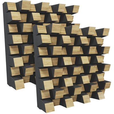 Dyfuzory akustyczne SIRIUS 2D QRD, Zestaw 2 szt. + nawiasy montażowe, 50x50x15cm, UA Acoustics, MDF drzewo: Dąb Dyfuzory akustyczne SIRIUS 2D QRD, Zestaw 2 szt. + nawiasy montażowe, 50x50x15cm, UA Acoustics, MDF drzewo: Dąb