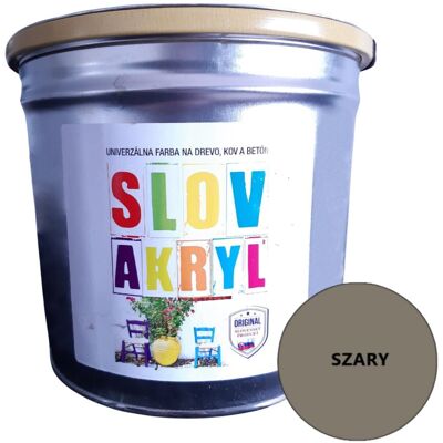 Inny producent Farba akrylowa do drewno metal beton kryjąca wodna SZARY 2,5 l Inny producent Farba akrylowa do drewno metal beton kryjąca wodna SZARY 2,5 l