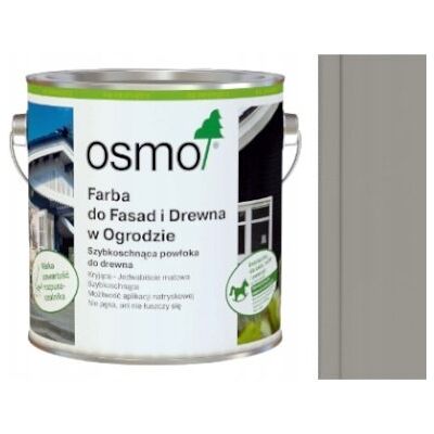 Farba do drewna i fasad w ogrodzie OSMO Drogowy szary 2,5L 7542/2,5 Farba do drewna i fasad w ogrodzie OSMO Drogowy szary 2,5L 7542/2,5