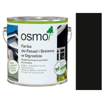 Farba do drewna i fasad w ogrodzie OSMO Głęboka czerń 2,5L 7505/2,5 Farba do drewna i fasad w ogrodzie OSMO Głęboka czerń 2,5L 7505/2,5
