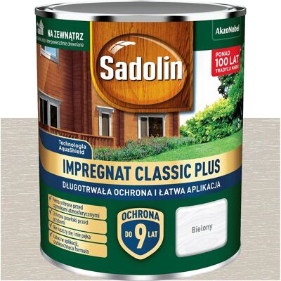 Akzo Nobel Farba Impregnat do drewna Sadolin Classic PLUS Bielony 9L Akzo Nobel Farba Impregnat do drewna Sadolin Classic PLUS Bielony 9L