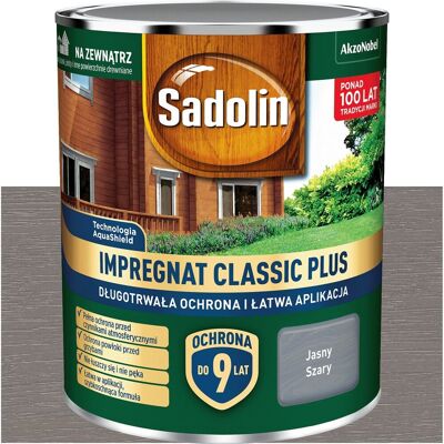 Akzo Nobel Farba Impregnat do drewna Sadolin Classic PLUS Jasny Szary 9L Akzo Nobel Farba Impregnat do drewna Sadolin Classic PLUS Jasny Szary 9L