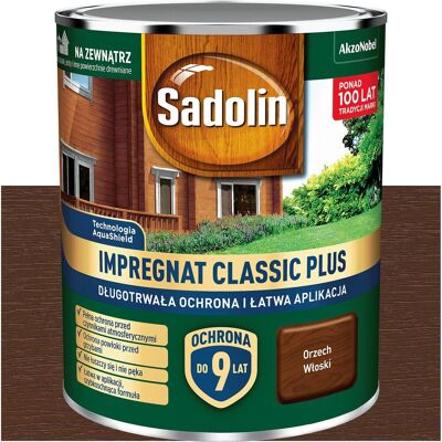 Akzo Nobel Farba Impregnat do drewna Sadolin Classic PLUS Orzech Włoski 9L Akzo Nobel Farba Impregnat do drewna Sadolin Classic PLUS Orzech Włoski 9L