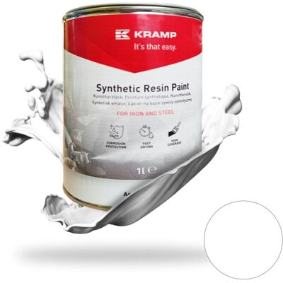 kRAMP Farba lakier do metalu BIAŁA BIAŁY ALPEJSKA 1L kRAMP Farba lakier do metalu BIAŁA BIAŁY ALPEJSKA 1L