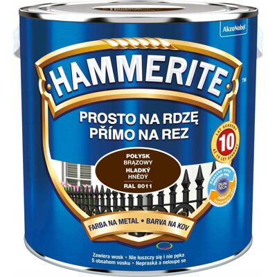 HAMMERITE FARBA NA RDZĘ BRĄZOWY POŁYSK 2.5L HAMMERITE FARBA NA RDZĘ BRĄZOWY POŁYSK 2.5L