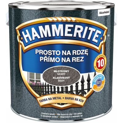 HAMMERITE FARBA NA RDZĘ SZARY MŁOTKOWY 2.5L HAMMERITE FARBA NA RDZĘ SZARY MŁOTKOWY 2.5L