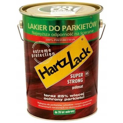 HARTZLACK HS SUPER STRONG LAKIER DO PARKIETU MOCNY ODPORNY PÓŁMAT 3L HARTZLACK HS SUPER STRONG LAKIER DO PARKIETU MOCNY ODPORNY PÓŁMAT 3L