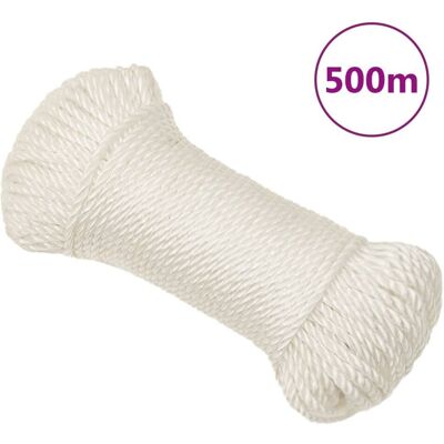 vidaXL Biały 8 mm 500 m Polipropylen skręcane lasso - Lina vidaXL Biały 8 mm 500 m Polipropylen skręcane lasso - Lina