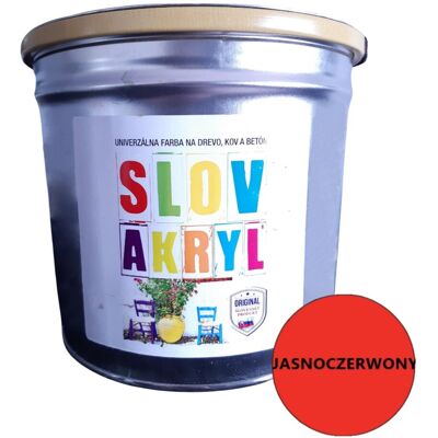 Inny producent Matowa farba do drewna wodna kryjąca, bezpieczna SLOVLAK JASNOCZERWONY 2,5 l Inny producent Matowa farba do drewna wodna kryjąca, bezpieczna SLOVLAK JASNOCZERWONY 2,5 l