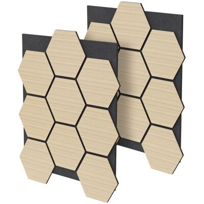 Ml-Design 2 Panele Akustyczne Hexagon, 66,5X81,1X2,1 Cm, Dab, Pochlaniacz Dzwieku, Izolacja Akustyczna Sufitów Drzwi Sciennych Dekoracji Gier, Biur,.. Ml-Design 2 Panele Akustyczne Hexagon, 66,5X81,1X2,1 Cm, Dab, Pochlaniacz Dzwieku, Izolacja Akustyczna Sufitów Drzwi Sciennych Dekoracji Gier, Biur,..