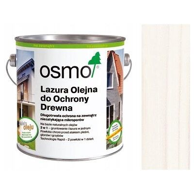 Olej lazurowy do ochrony drewna OSMO Biały 0,75L 900/0,75 Olej lazurowy do ochrony drewna OSMO Biały 0,75L 900/0,75