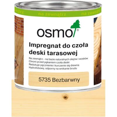 OSMO Impregnat Czoła Deski Tarasowej Drewna BEZBARWNY 5735 2,5L OSMO Impregnat Czoła Deski Tarasowej Drewna BEZBARWNY 5735 2,5L