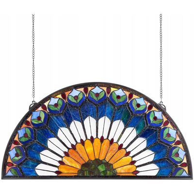 PANEL WITRAŻOWY VEVOR 913X465MM WISZĄCY SZKLANY Z ŁAŃCUCHEM SOLIDNY DEKOR PANEL WITRAŻOWY VEVOR 913X465MM WISZĄCY SZKLANY Z ŁAŃCUCHEM SOLIDNY DEKOR
