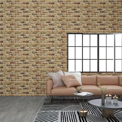 VIDAXL - 3D Paneli Ścian - EPS Piaskowy Ciemny Beż - Panel Ścianowy VIDAXL - 3D Paneli Ścian - EPS Piaskowy Ciemny Beż - Panel Ścianowy