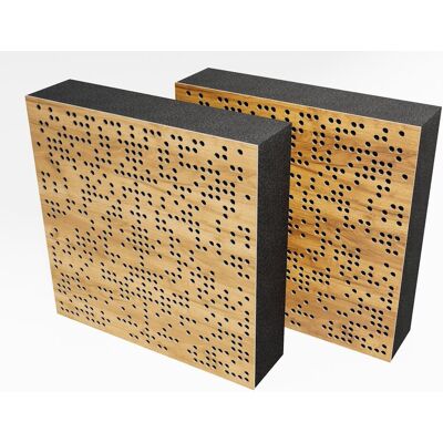 Panele akustyczne BINAR-15 AbFuser, Zestaw 2 szt., 50x50x15cm, UA Acoustics, MDF drzewo: Dąb Panele akustyczne BINAR-15 AbFuser, Zestaw 2 szt., 50x50x15cm, UA Acoustics, MDF drzewo: Dąb