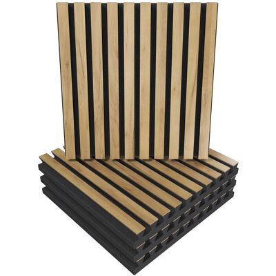 Panele akustyczne POLE, Zestaw 4 szt. + nawiasy montażowe, 50x50x5cm, UA Acoustics, MDF drzewo: Dąb Panele akustyczne POLE, Zestaw 4 szt. + nawiasy montażowe, 50x50x5cm, UA Acoustics, MDF drzewo: Dąb