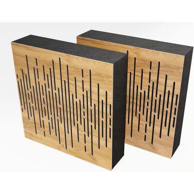 Panele akustyczne VELAR-15 AbFuser, Zestaw 2 szt., 50x50x15cm, UA Acoustics, MDF drzewo: Dąb Panele akustyczne VELAR-15 AbFuser, Zestaw 2 szt., 50x50x15cm, UA Acoustics, MDF drzewo: Dąb