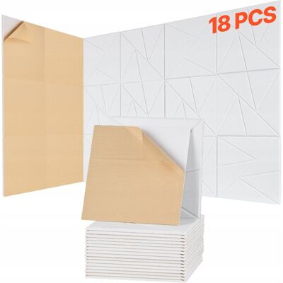 PANELE AKUSTYCZNE VEVOR 18 SZT 300X300X10 MM SAMOPRZYLEPNE BIAŁE PREMIUM PANELE AKUSTYCZNE VEVOR 18 SZT 300X300X10 MM SAMOPRZYLEPNE BIAŁE PREMIUM