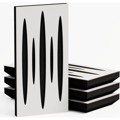 Panele PULSAR-3 akustyczne wąskie, Zestaw 4 szt., 50x25x3cm, UA Acoustics, MDF: Biały Panele PULSAR-3 akustyczne wąskie, Zestaw 4 szt., 50x25x3cm, UA Acoustics, MDF: Biały