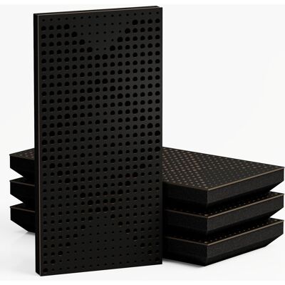 Panele WILDS-3 akustyczne wąskie, Zestaw 4 szt., 50x25x3cm, UA Acoustics, MDF: Czarny Panele WILDS-3 akustyczne wąskie, Zestaw 4 szt., 50x25x3cm, UA Acoustics, MDF: Czarny