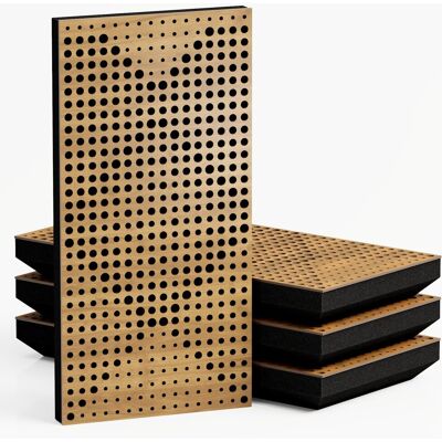 Panele WILDS-3 akustyczne wąskie, Zestaw 4 szt., 50x25x3cm, UA Acoustics, MDF drzewo: Dąb Panele WILDS-3 akustyczne wąskie, Zestaw 4 szt., 50x25x3cm, UA Acoustics, MDF drzewo: Dąb