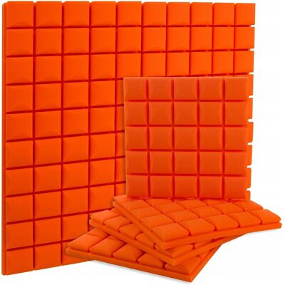 Bitmat Pianka wygłuszająca KOSTKA pomarańczowa 5cm 1m2 panel dekoracyjny do mieszkania Bitmat Pianka wygłuszająca KOSTKA pomarańczowa 5cm 1m2 panel dekoracyjny do mieszkania