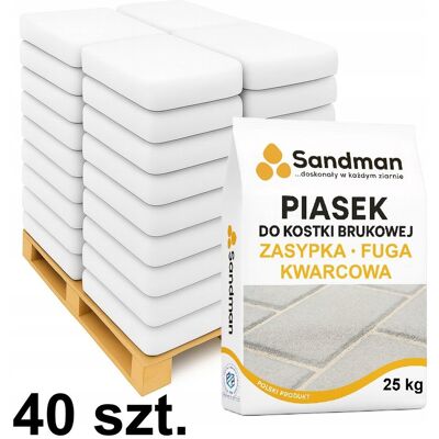Sandman PIASEK KWARCOWY Premium ZASYPKA FUGA DO KOSTKI BRUKOWEJ Suchy 1000 kg 01-05 Sandman PIASEK KWARCOWY Premium ZASYPKA FUGA DO KOSTKI BRUKOWEJ Suchy 1000 kg 01-05