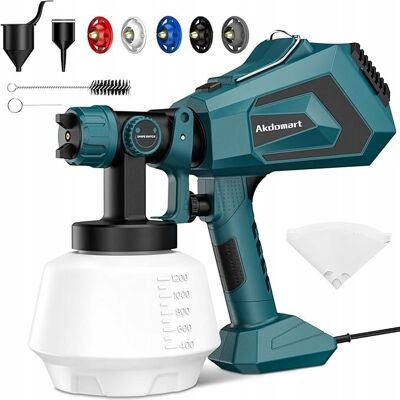 nieznany producent Pistolet natryskowy do farby 700W 1200 ml Akdomart AK-17 nieznany producent Pistolet natryskowy do farby 700W 1200 ml Akdomart AK-17