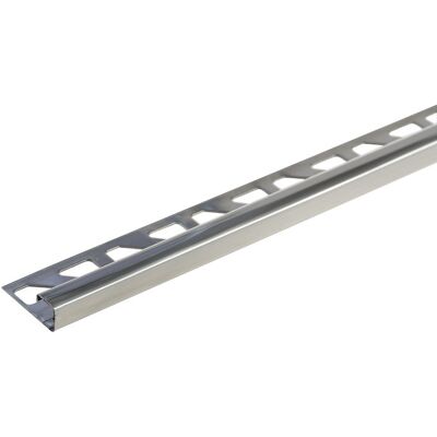 Profil do glazury ze stali nierdzewnej narożny równob. 10mmx32mm Cezar Naturalny Połysk 2,50m Profil do glazury ze stali nierdzewnej narożny równob. 10mmx32mm Cezar Naturalny Połysk 2,50m