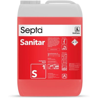 SEPTA SANITAR S1 10L KONCENTRAT DO ŁAZIENEK USUWA KAMIEŃ WODNY RDZĘ I BRUD SEPTA SANITAR S1 10L KONCENTRAT DO ŁAZIENEK USUWA KAMIEŃ WODNY RDZĘ I BRUD