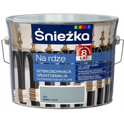 ŚNIEŻKA EMALIA NA RDZĘ SZARY POŁYSK R02 2.5L ŚNIEŻKA EMALIA NA RDZĘ SZARY POŁYSK R02 2.5L