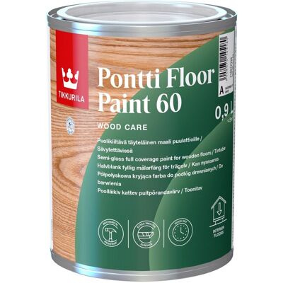 Inny producent TIKKURILA PONTTI FLOOR PAINT 60 FARBA DO PODŁÓG PÓŁPOŁYSK 0,9L BAZA A BIAŁA Inny producent TIKKURILA PONTTI FLOOR PAINT 60 FARBA DO PODŁÓG PÓŁPOŁYSK 0,9L BAZA A BIAŁA